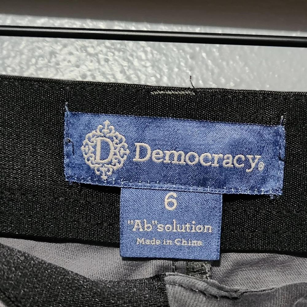 DEMOCRACY Absolution Womens Size 6 Gray Camo Skinny Pants Zipper Pockets Edgy - Picture 4 of 10